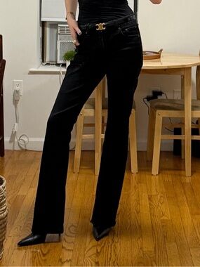 Abercrombie & Fitch Black Mid Rise Bootcut Jeans